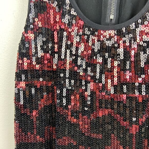 Y2K Forever 21 | Black Red Sequin Racerback Tank Sleeveless - Picture 4 of 6